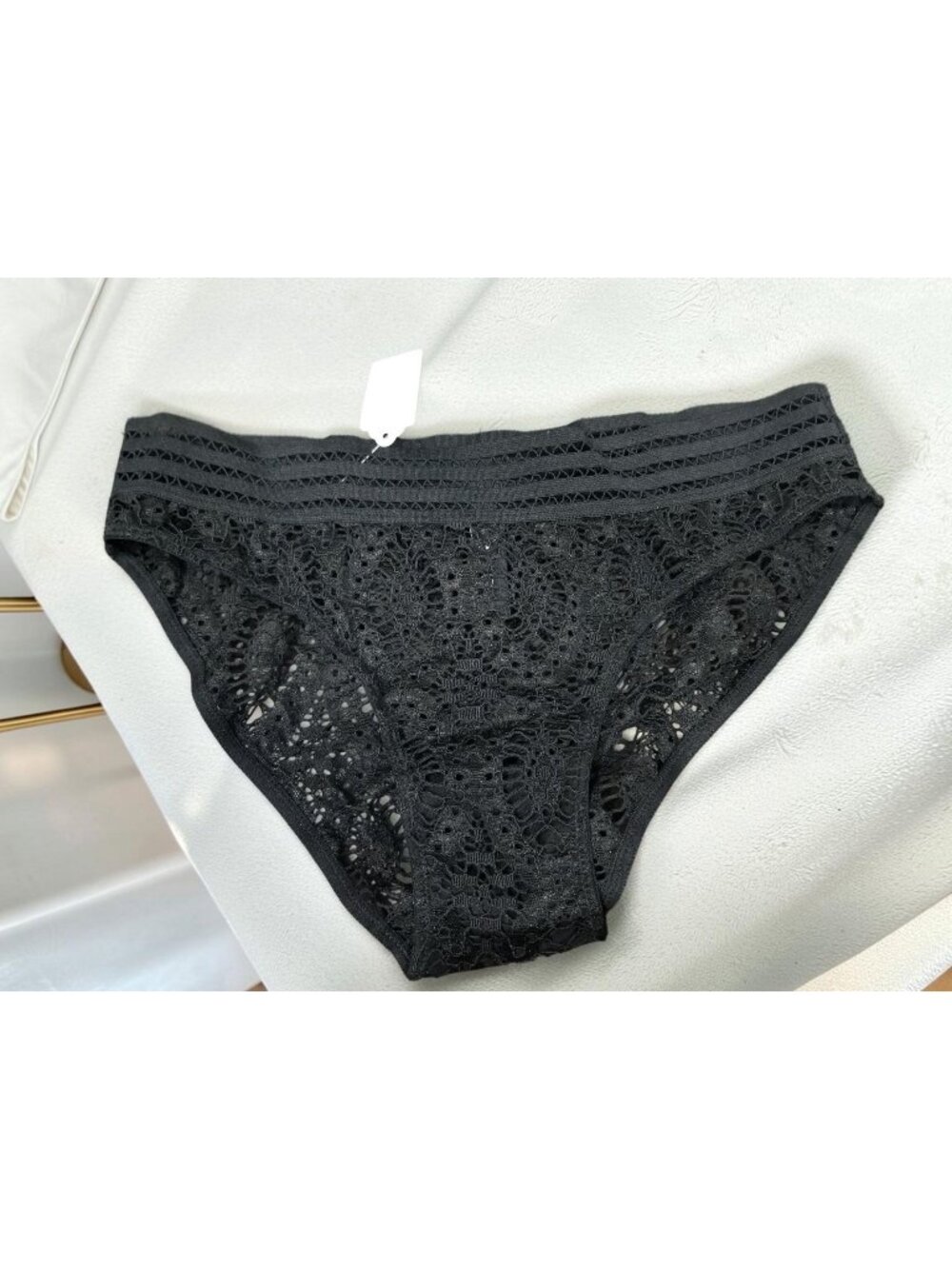 Else Lace Brief Panty Black With Intricate Design Size S 4/6 -New No Tags!!